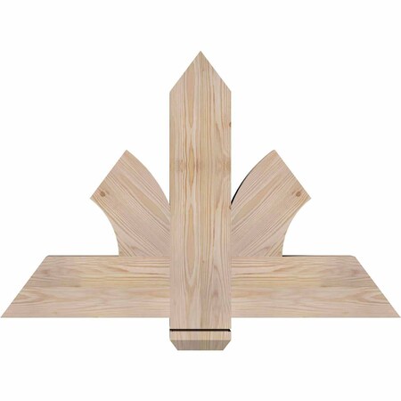 Ekena Millwork Redmond Smooth Timber Gable Bracket, Douglas Fir, 36"W x 24"H x 3 1/2"D x 5 1/2"F, 16/12 Pitch GBW036X24X0406RED00SDF